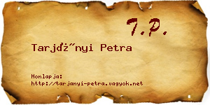 Tarjányi Petra névjegykártya
